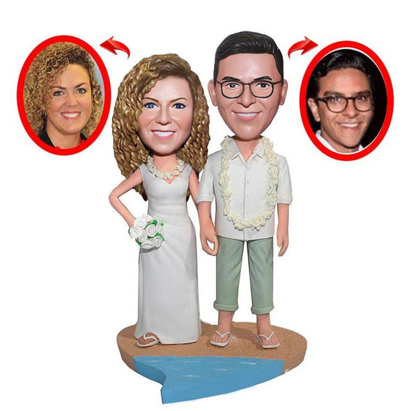 Personalized Wedding Couple Bobbleheads, Personalized Figurine Wedding Cake Toppers From Your Photos - Abobblehead.com