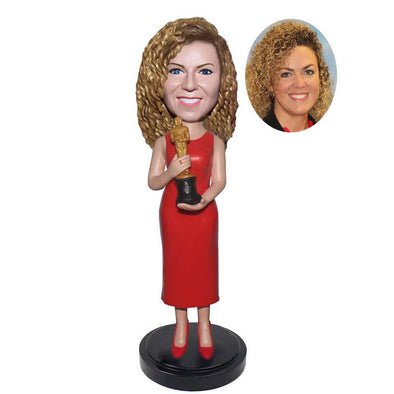 Custom Holding a Trophy Bobblehead From Photo - Abobblehead.com