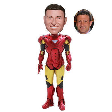 Iron Man Action Figure Personalized, Custom Iron Man Bobble Head, Bobblehead Yourself Iron Man - Abobblehead.com