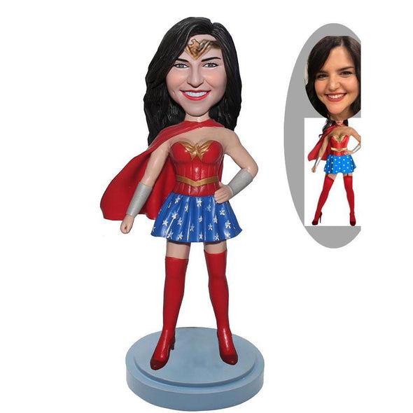 Custom Wonder Woman Bobblehead From Photo, Wonder Woman Custom Action Figure - Abobblehead.com