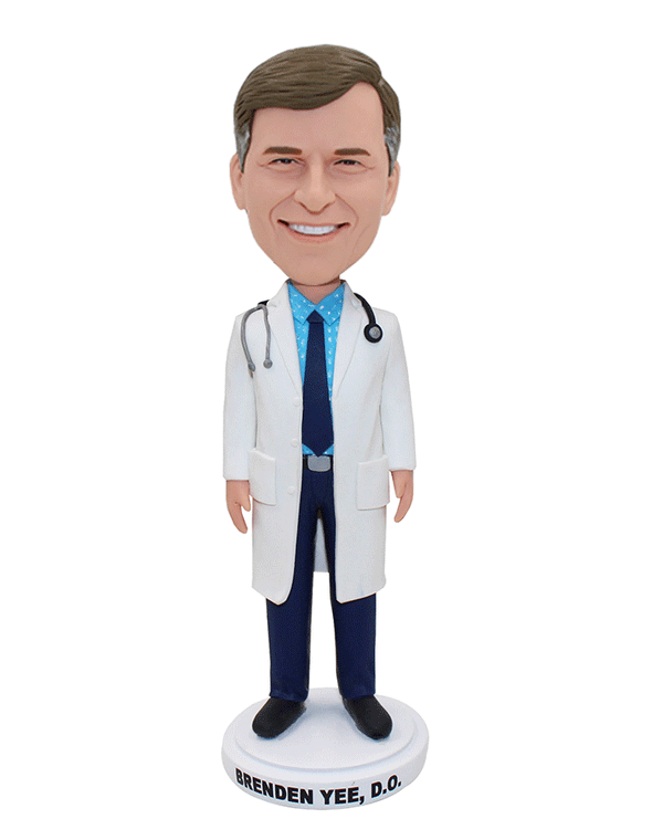 Custom Man Bobble Head Doctor, Custom Medical Doctor Bobblehead Figurines - Abobblehead.com