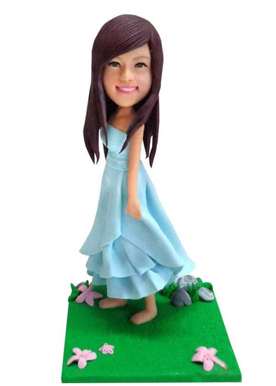 Custom Girls Bobbleheads Figurine, Custom Bobble head of My Daughter - Abobblehead.com