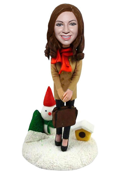 Custom Bobblehead Christmas Gifts for Teacher, Classmate, Colleague, Girlfriend - Abobblehead.com