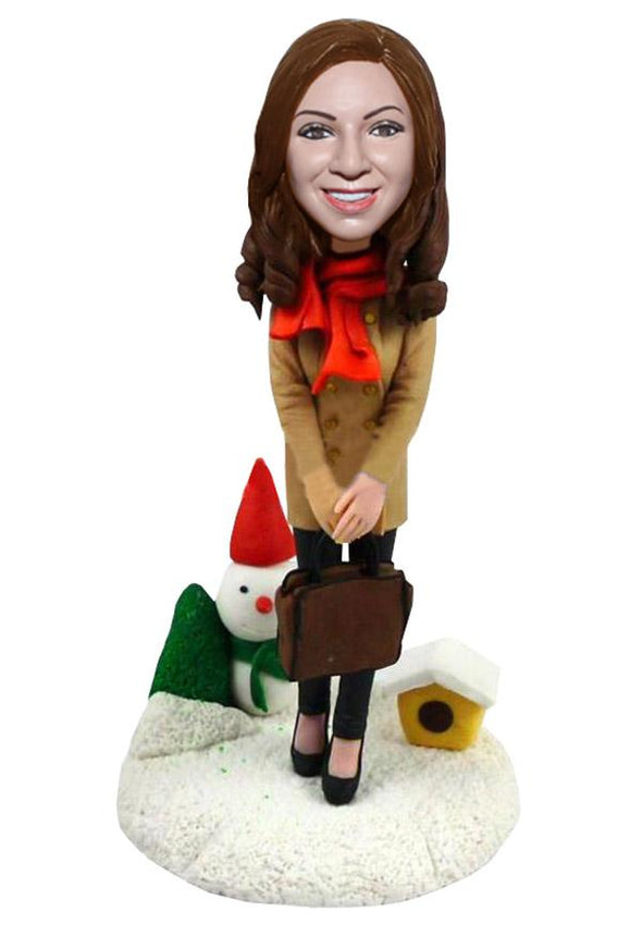 Custom Bobblehead Christmas Gifts for Teacher, Classmate, Colleague, Girlfriend - Abobblehead.com