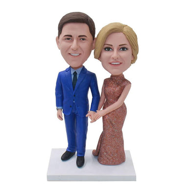 Custom Anniversary Couple Bobblehead Of Yourself Free Shipping - Abobblehead.com