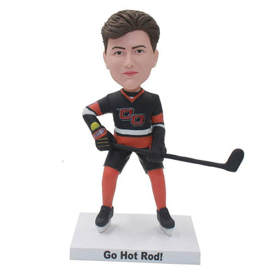 Personalized Hockey Pucks Bobblehead, Custom Hockey Player bobblehead Bobbleheads - Abobblehead.com
