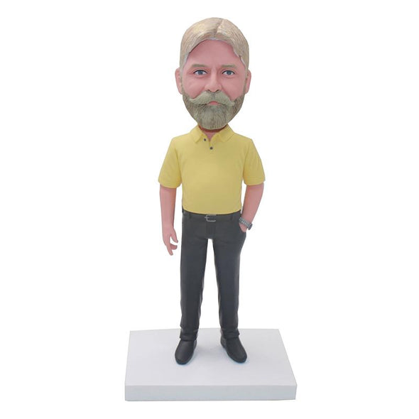 Best Custom Bobblehead Gifts, Custom Casual Wear Bobbleheads For Father, Friend, Boss - Abobblehead.com