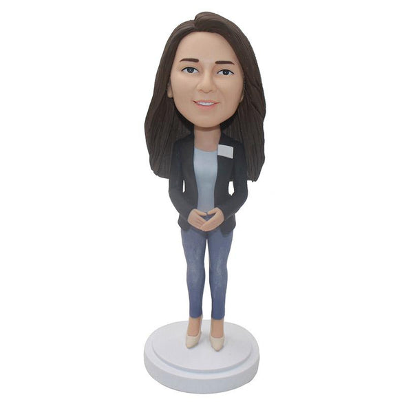 Personalized Women Bobblehead Best Christmas Gifts For Executives - Abobblehead.com