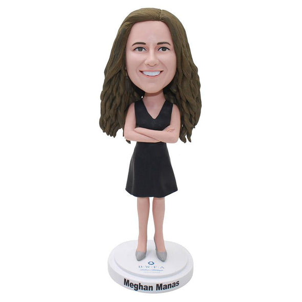 Custom Bobblehead Hands On Your Chest Personalized Gifts For Boss - Abobblehead.com