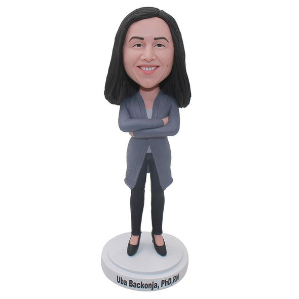 Custom Bobblehead Hands on Hips Unique Birthday Gift For Her - Abobblehead.com