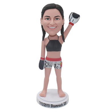 Personalized Female Boxer Champion Bobblehead That Look Like You Sculpture From Photos - Abobblehead.com
