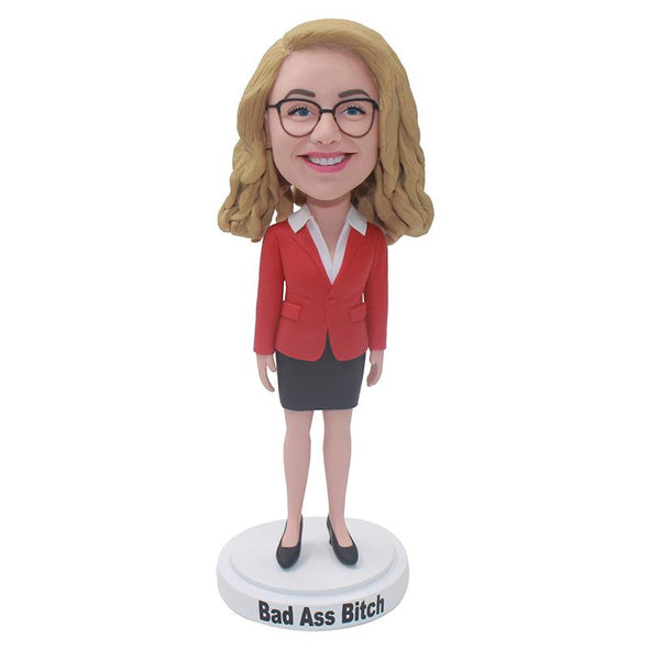 Create Your Own Bobblehead That Look Like You, Custom White Collar Bobblehead Career Hero - Abobblehead.com