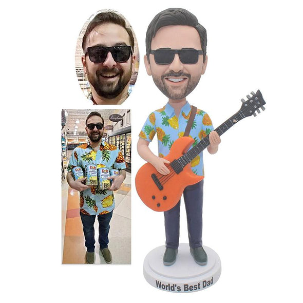 Custom Guitar Bobbleheads Gifts For Guitar Lovers, Personalized Bobblehead For Guitar Player - Abobblehead.com