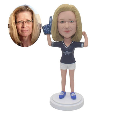 Custom Bobblehead Thumbs Up Women, Personalized Coach Bobblehead - Abobblehead.com