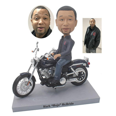 Custom Motorcycle Bobblehead, Personalized Motorcycle Gifts For Boyfriend - Abobblehead.com