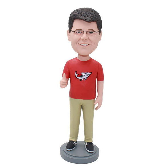 Custom Bobblehead Thumbs Up Man Gifts For Boyfriend - Abobblehead.com