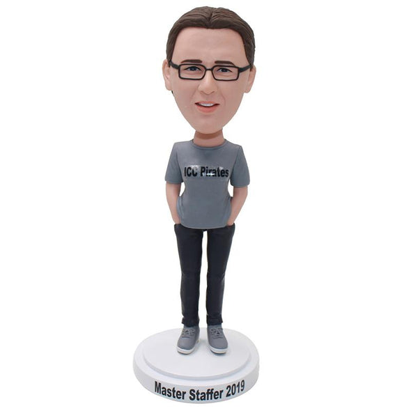 Custom Bobbleheads T Shirt Female, Create Your Own Bobblehead - Abobblehead.com