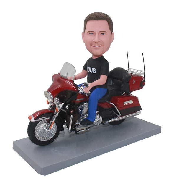 Custom Bobblehead On Motorcycle, Personalized Motorcycle Gifts For Boyfriend - Abobblehead.com