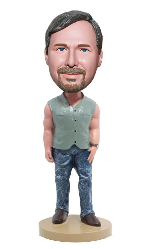 Bobblehead Custom Made Muscle Body, Personalized Muscleman Poses on Bobbleheads - Abobblehead.com