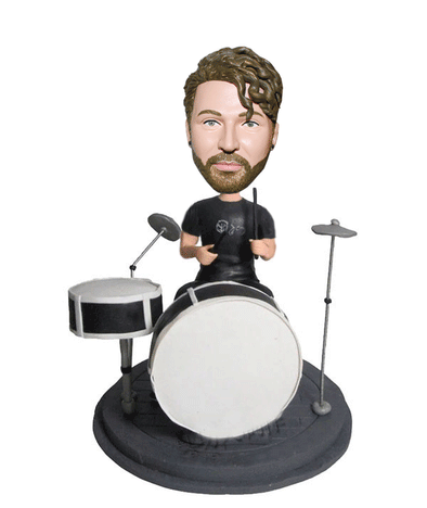 Personalized Bobbleheads Drummers, Custom Drums Bobbleheads From Photo - Abobblehead.com