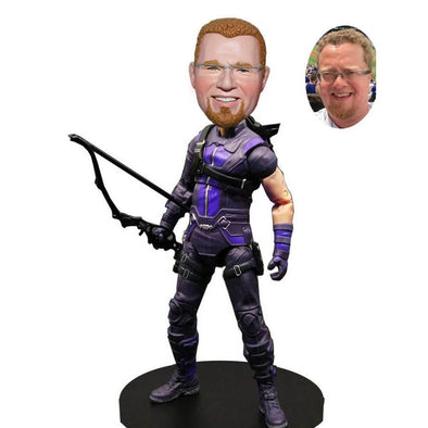 Custom Action Dolls From Your Photos, Custom Clint Barton Hawkeye Bobblehead - Abobblehead.com