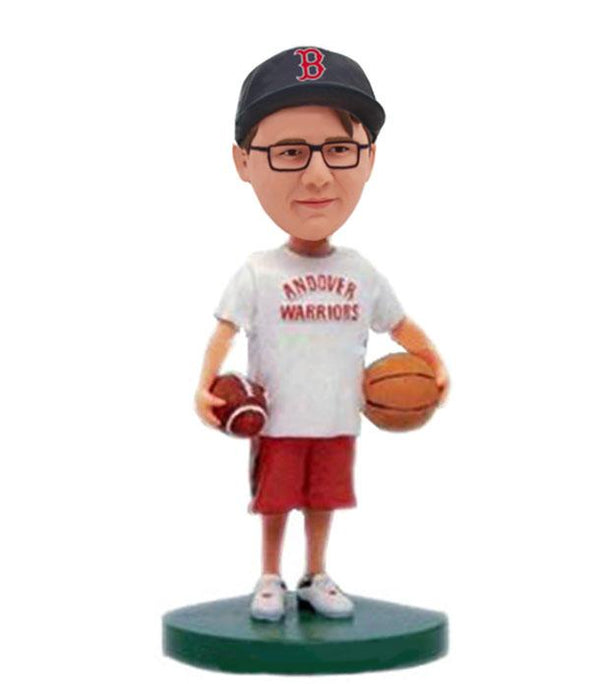 Custom Bobbleheads Basketball and Rugby, Bobblehead Basketball Players College Students - Abobblehead.com