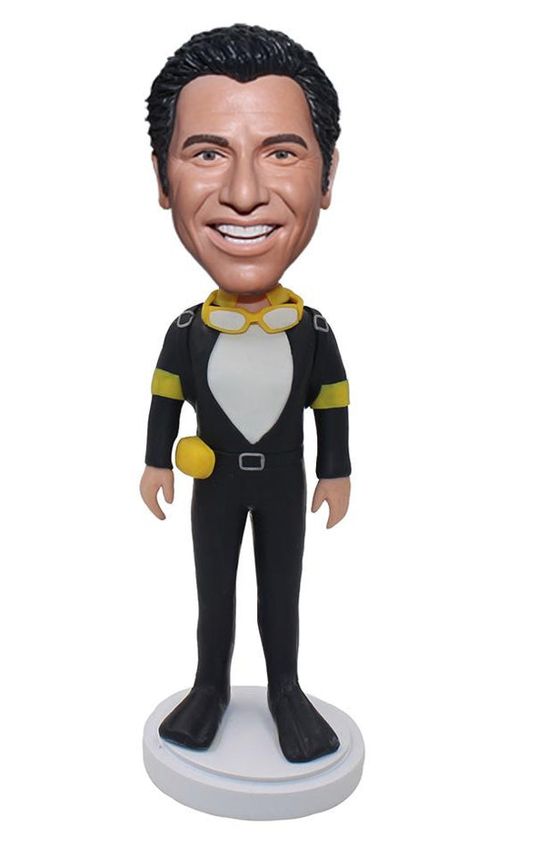 Custom Made Bobblehead Diving, Personalized Swimsuit Bobbleheads - Abobblehead.com