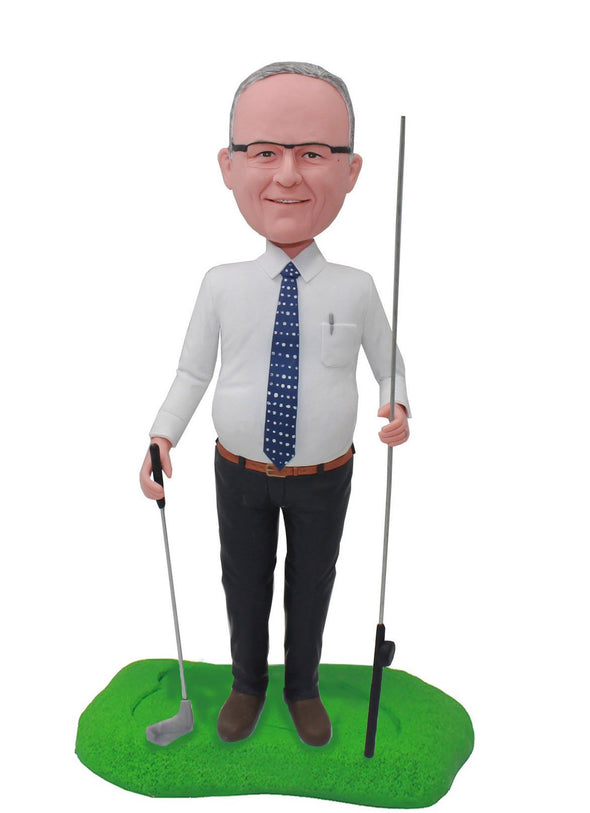 Custom Golf Bobblehead For Boss Man, Unique Golf Gifts For Men - Abobblehead.com