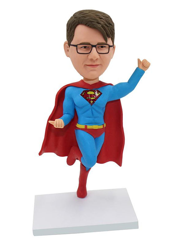 Personalized Superman Bobblehead, Make Yourself Into Superman Figure - Abobblehead.com