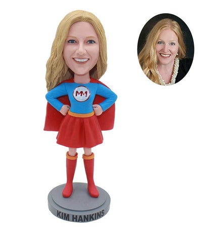 Custom Superhero Bobbleheads, Personalized Bobblehead Superwoman - Abobblehead.com