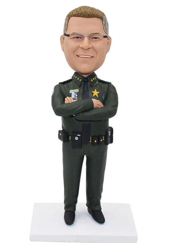 Custom Sheriff Bobbleheads From Photo, Custom Policeman Bobbleheads - Abobblehead.com