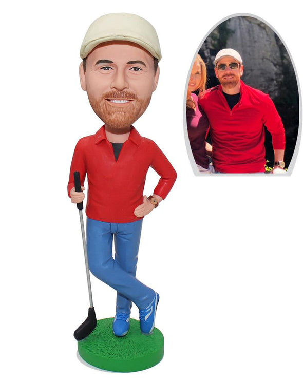Personalized Golf Bobblehead Gifts For Men, Custom Golf Bobblehead Free Shipping Over $249 - Abobblehead.com